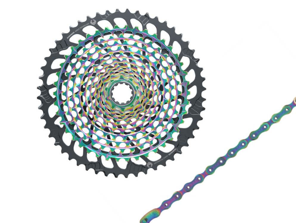 SRAM Gear Set 12SP XX1 Eagle Rainbow Cassette X-Dome XG-1299 10-52